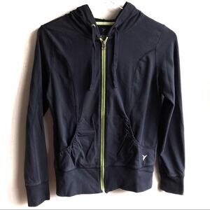 Old Navy Active Hoodie Hooded Full Zip Sweatshirt Size S Gym Training Neon Comfy